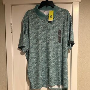all in motion Teal Floral Print Polo